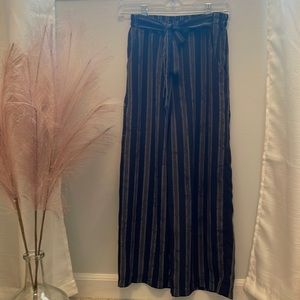 Navy with White Stripes Beach Pants